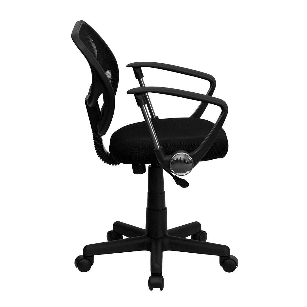 Flash Furniture mid-Back Black Mesh Swivel Task Chair With Arms