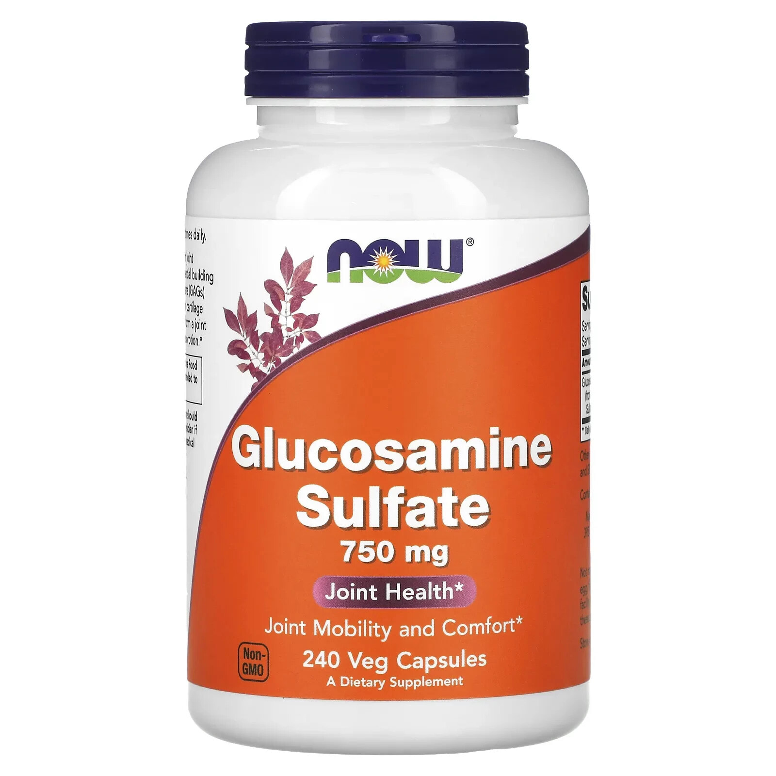 Глюкозамин, Хондроитин, МСМ NOW Glucosamine Sulfate -- 750 mg - 240 Capsules