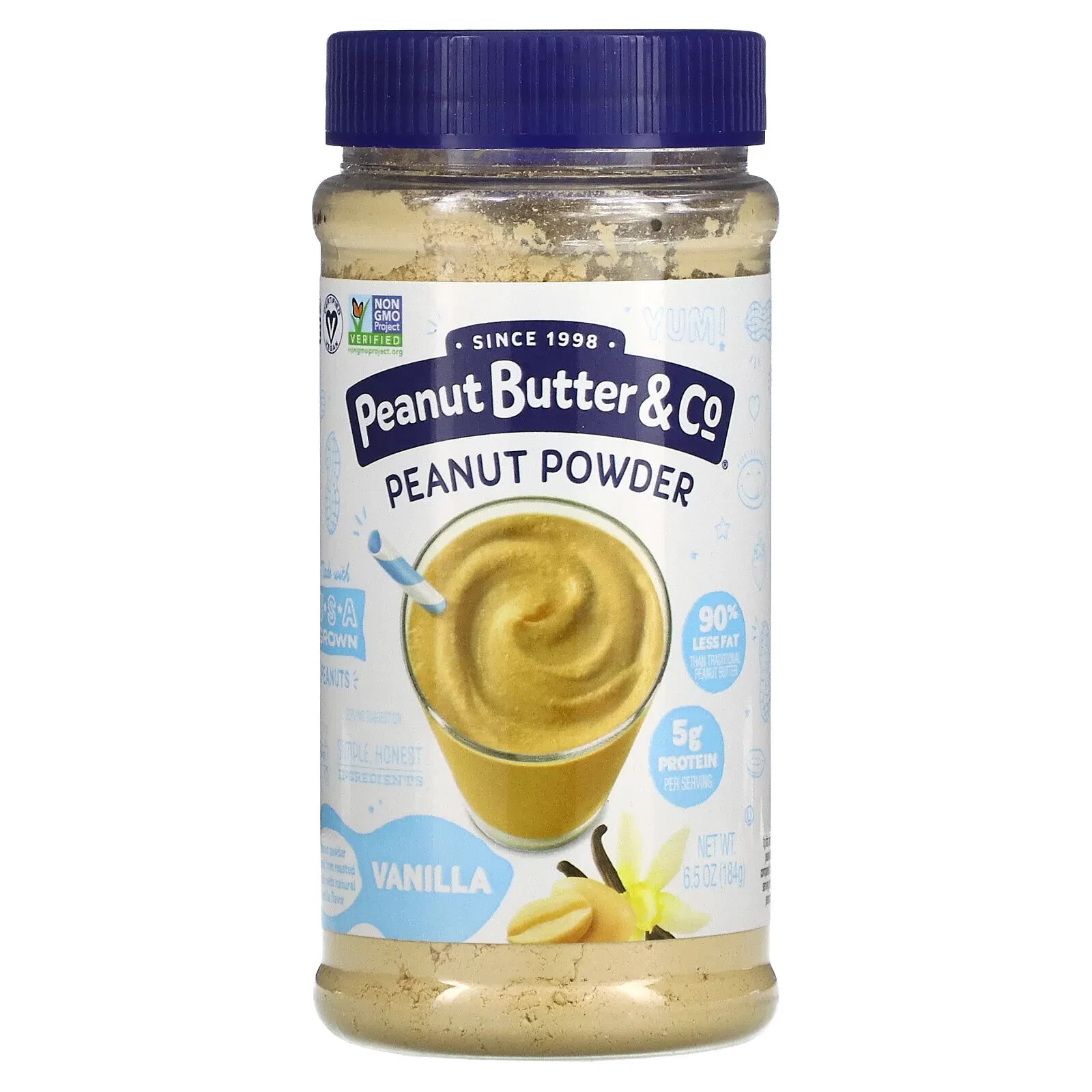 Peanut Butter & Co., Арахисовый порошок, чистый арахис, 184 г (6,5 унции)