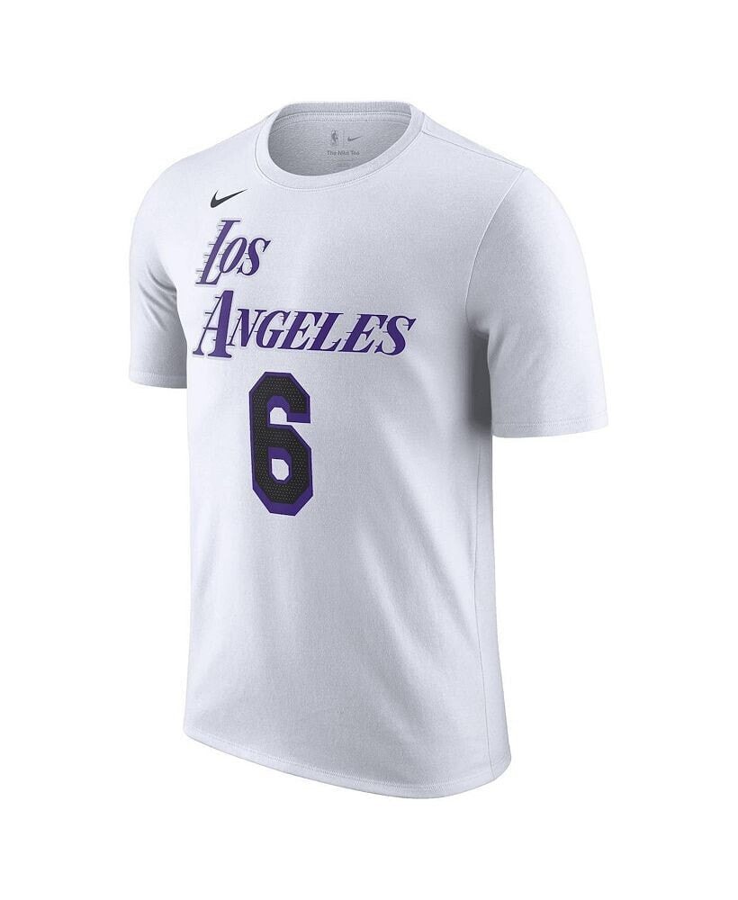 Nike men's LeBron James White Los Angeles Lakers 2022/23 City Edition Name and Number T-shirt