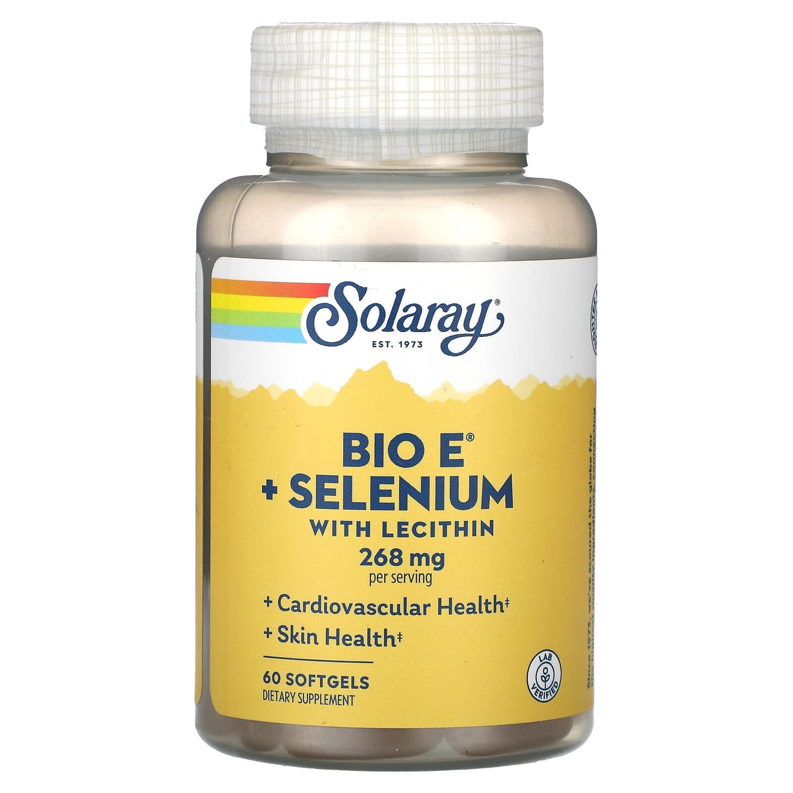 Solaray, Bio E + селен с лецитином, 134 мг, 60 мягких таблеток
