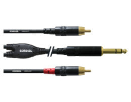 Cordial CFY 1.5 VCC кабельный разъем/переходник 2x Cinch Plug 6.3mm Черный