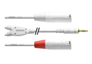 Cordial CFY 3 WMM-SNOW кабельный разъем/переходник 3.5mm 2x XLR Белый