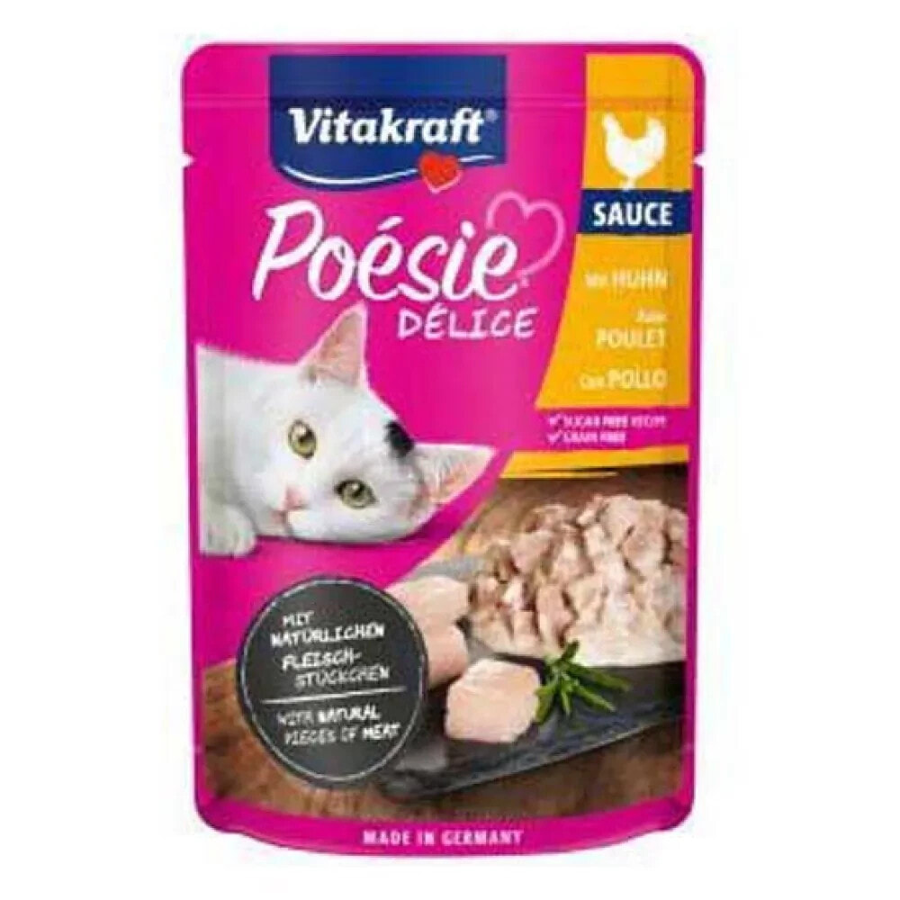 VITAKRAFT Poesie Delice Sauce Pouch cat chicken food 85g 23 units