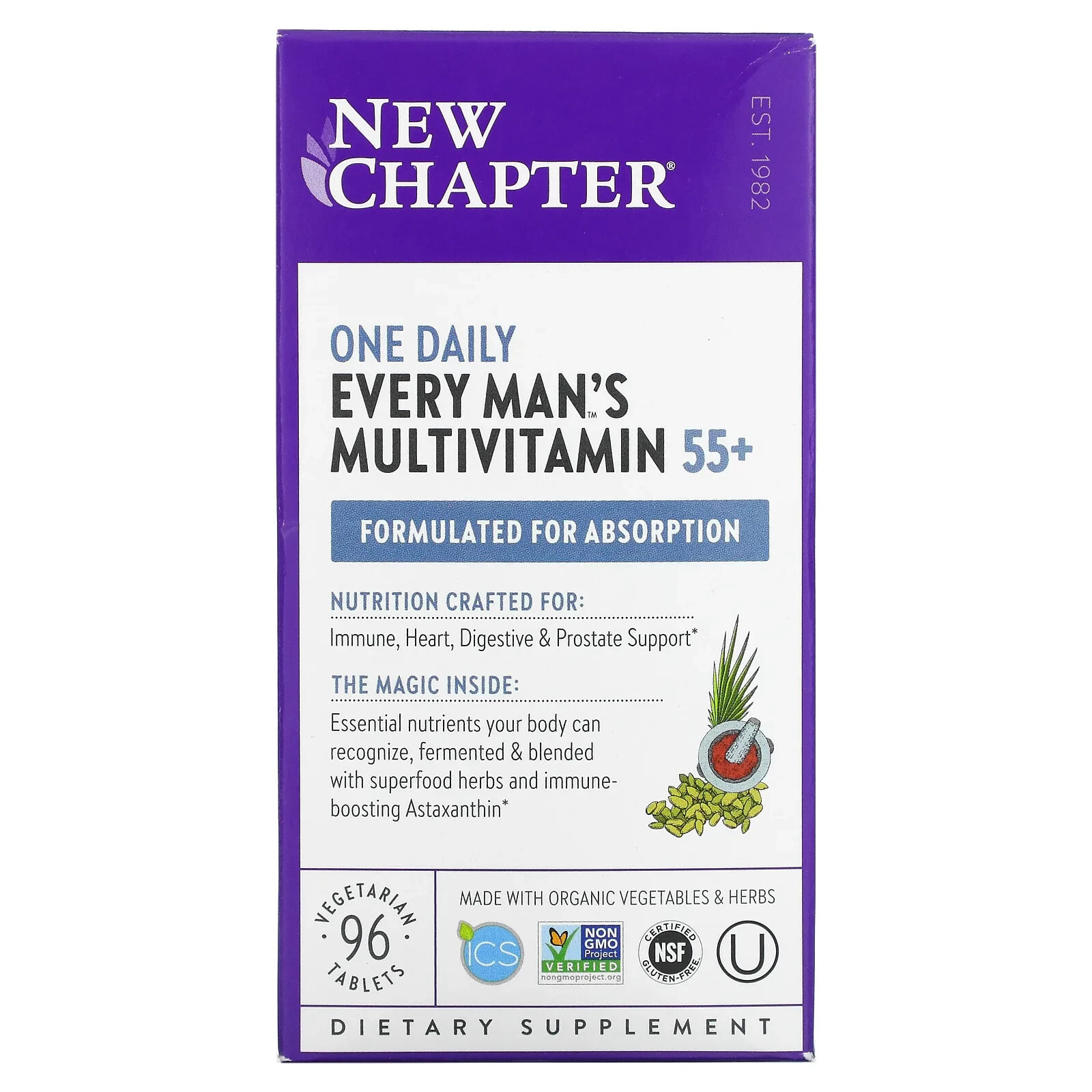 Every Man's One Daily 55+ Multivitamin, 72 Vegetarian Tablets