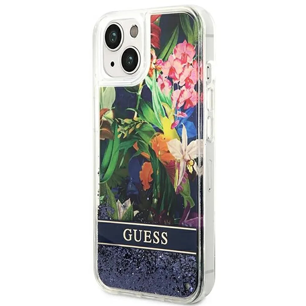 GUESS Guhcp14Slflsb iPhone 14.15.13 6.1 Niebieski Flower Liquid phone case