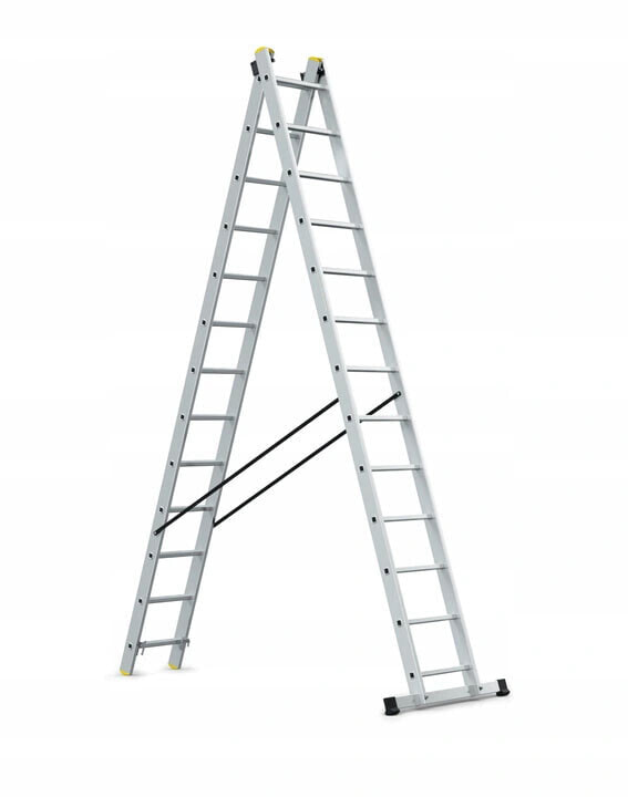 Awtools Алюминиевая лестница 2x13 150 кг многофункциональная 2-часть