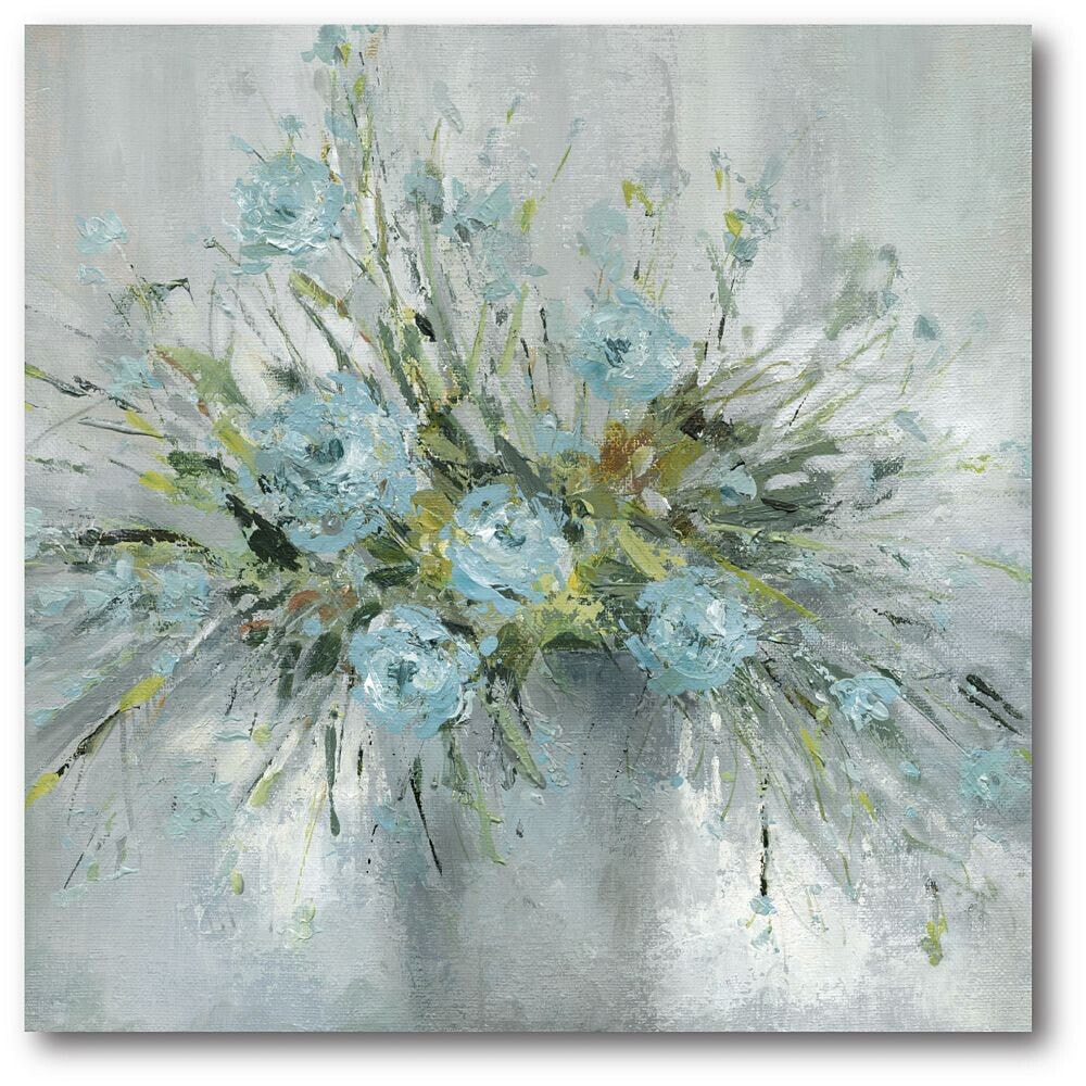 Courtside Market blue Bouquet Gallery-Wrapped Canvas Wall Art - 16