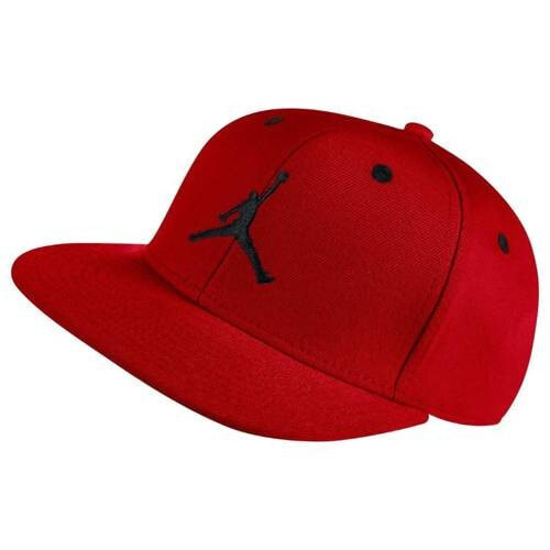 Мужская бейсболка красная с логотипом с прямым козырьком Air Jordan bejsbolowa kids dla dzieci czerwona