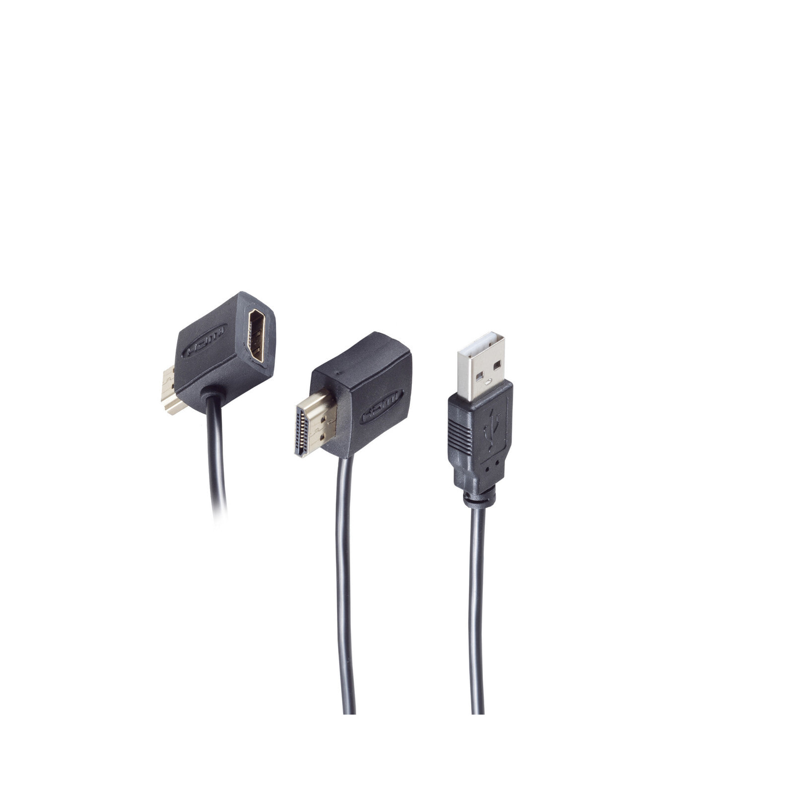 shiverpeaks BS10-01002 видео кабель адаптер 0,5 m HDMI Тип A (Стандарт) HDMI + USB Черный