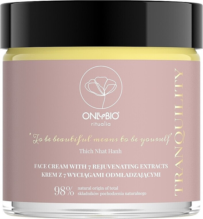 Gesichtscreme mit verjüngenden Extrakten - Only Bio Ritualia Tranquility Face Cream With 7 Rejuvenating Extracts