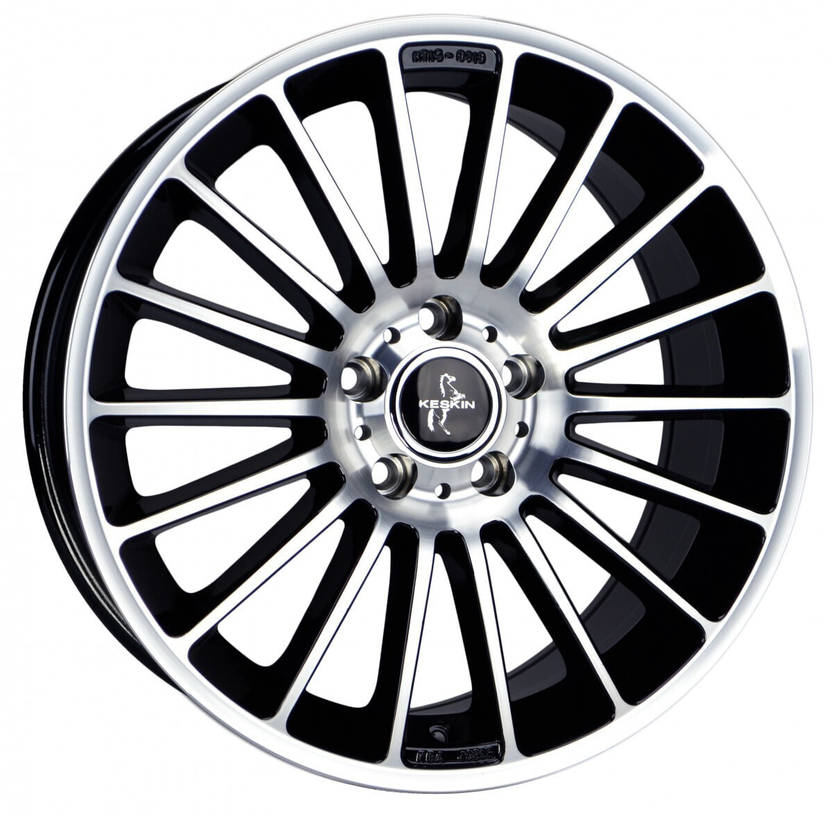 Колесный диск литой Keskin KT15 Speed black front polish 7x17 ET40 - LK5/114.3 ML72.6