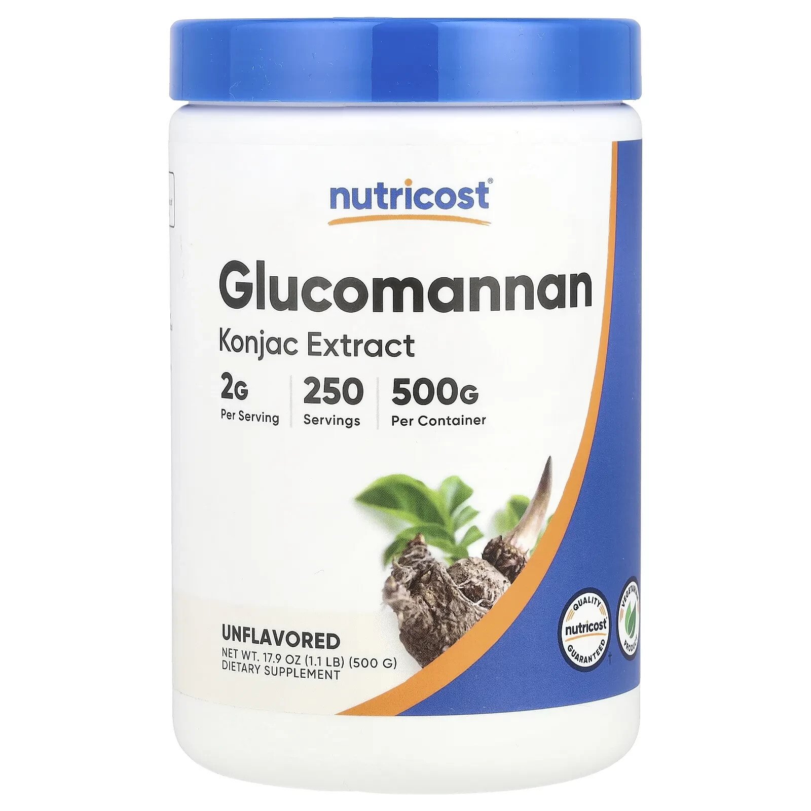 Glucomannan, Unflavored, 17.9 oz (500 g)