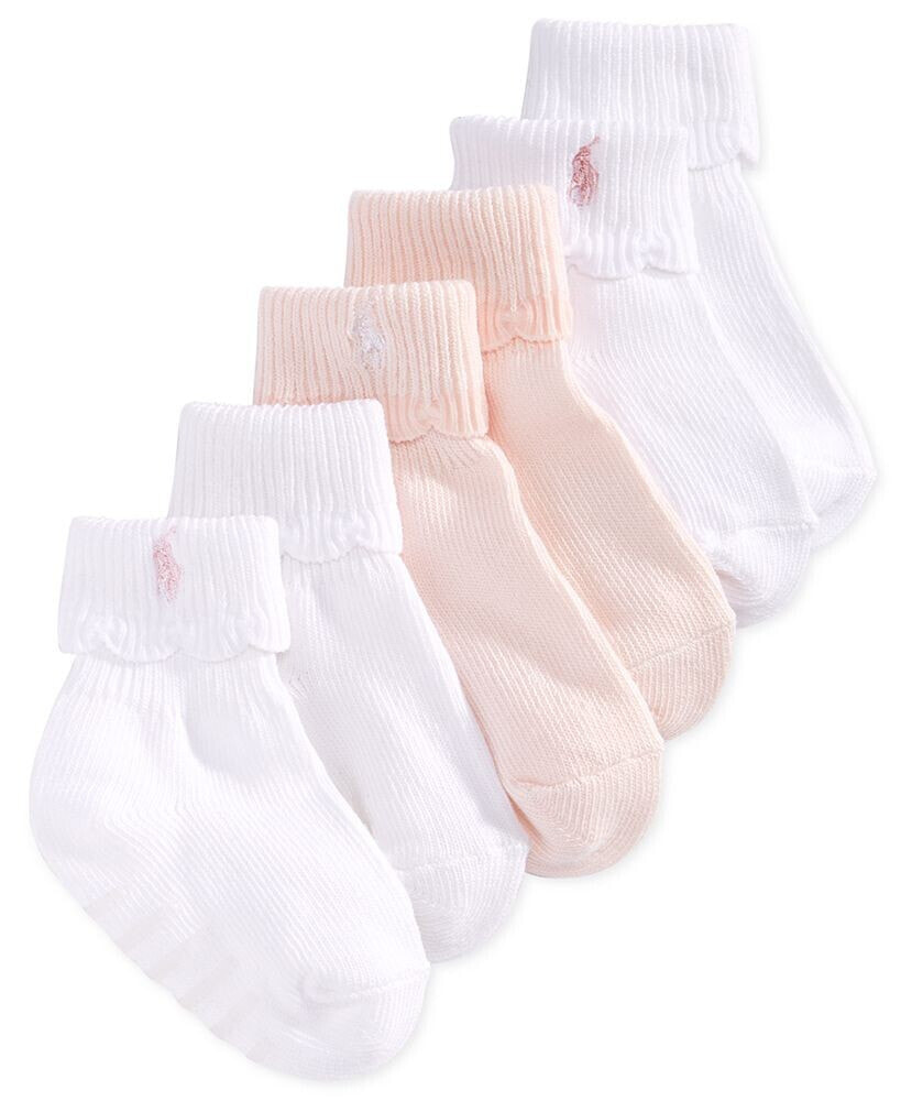 Ralph Lauren Baby Girls Low-Cut Socks 3-Pack