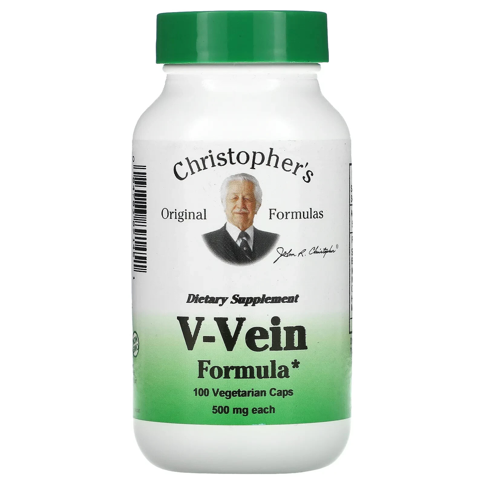 Christopher's Original Formulas, V-Vein Formula, 500 mg, 100 Vegetarian Caps