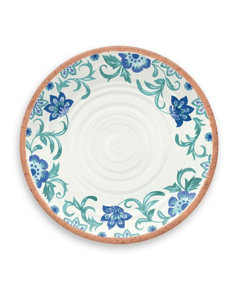 TarHong rio Turquoise Floral Dinner Plate, 10.5