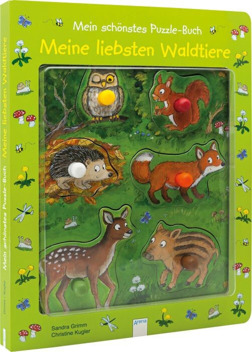 Самая красивая книга-пазл - лесные животные