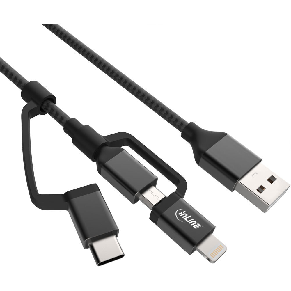 InLine 31415S USB кабель 1,5 m 2.0/3.2 Gen 1 (3.1 Gen 1) USB A Micro-USB B Черный