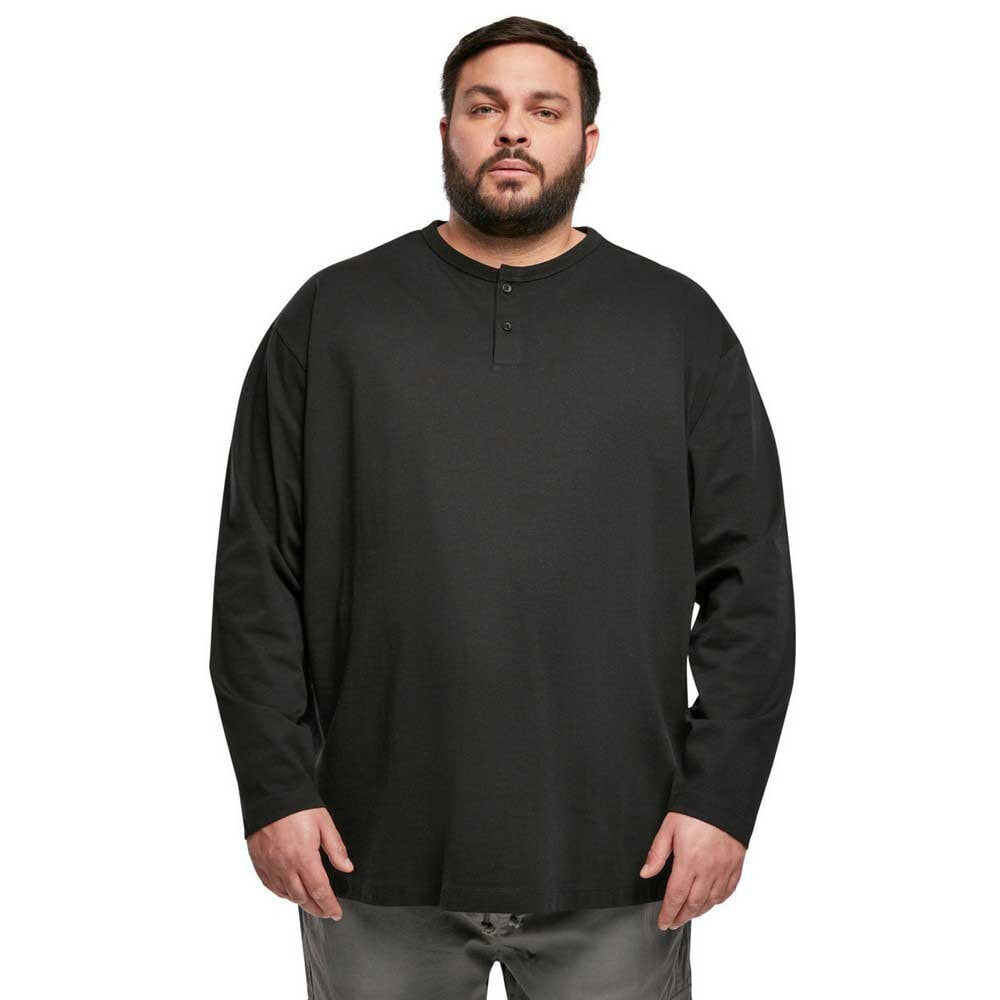URBAN CLASSICS Organic Oversized Henley Sweatshirt