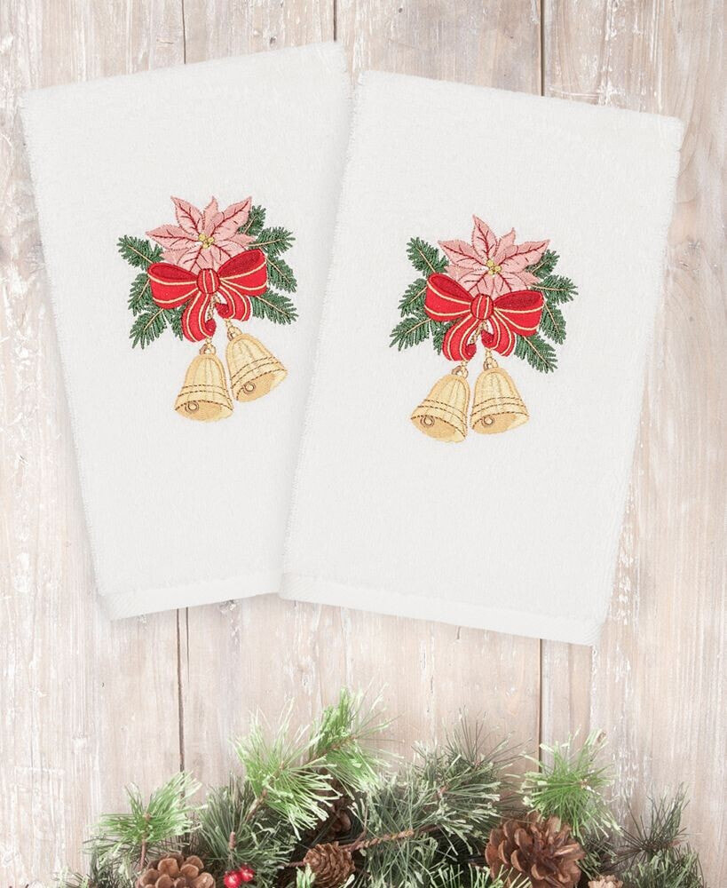 Linum Home christmas Bells 100% Turkish Cotton Hand Towel