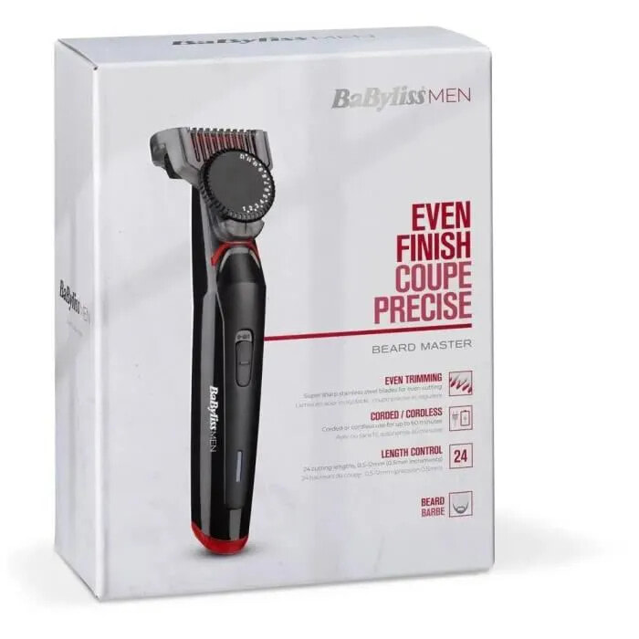BABYLISS T861E - Beard Master Beard Trimmer - Wired or wireless - 60min autonomy - 24 heights - 0.5 - 12 mm - Precision 0.5 mm