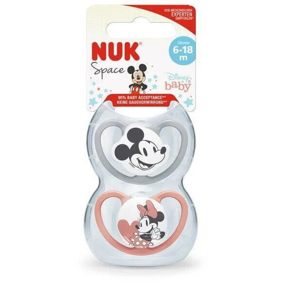 NUK 2er Set SPACE Minnie Schnuller - 6-18 Monate