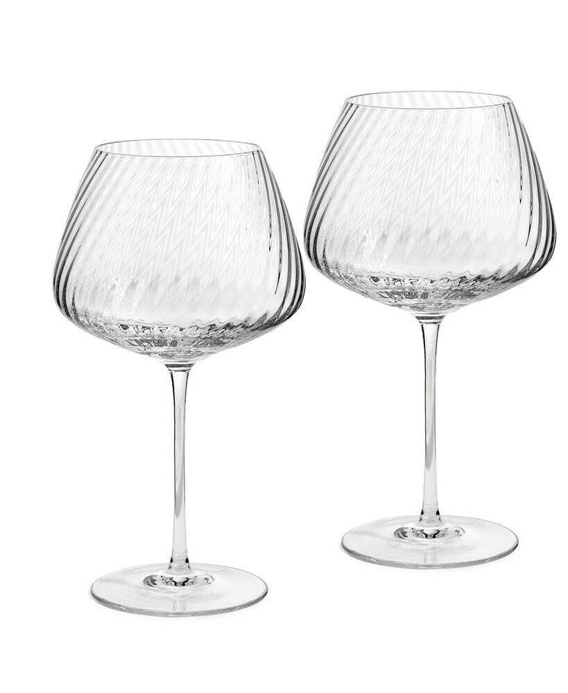 Vera Wang Wedgwood swirl Red Wine Glass, Set of 2