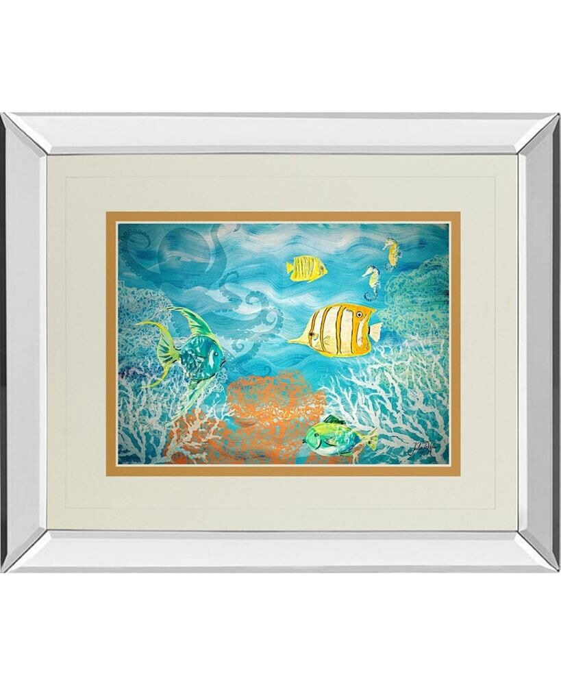 Classy Art under The Sea by Julie Derice Mirror Framed Print Wall Art, 34