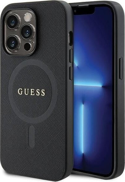 Guess Etui Guess GUHMP14LPSAHMCK Apple iPhone 14 Pro hardcase Saffiano MagSafe czarny/black