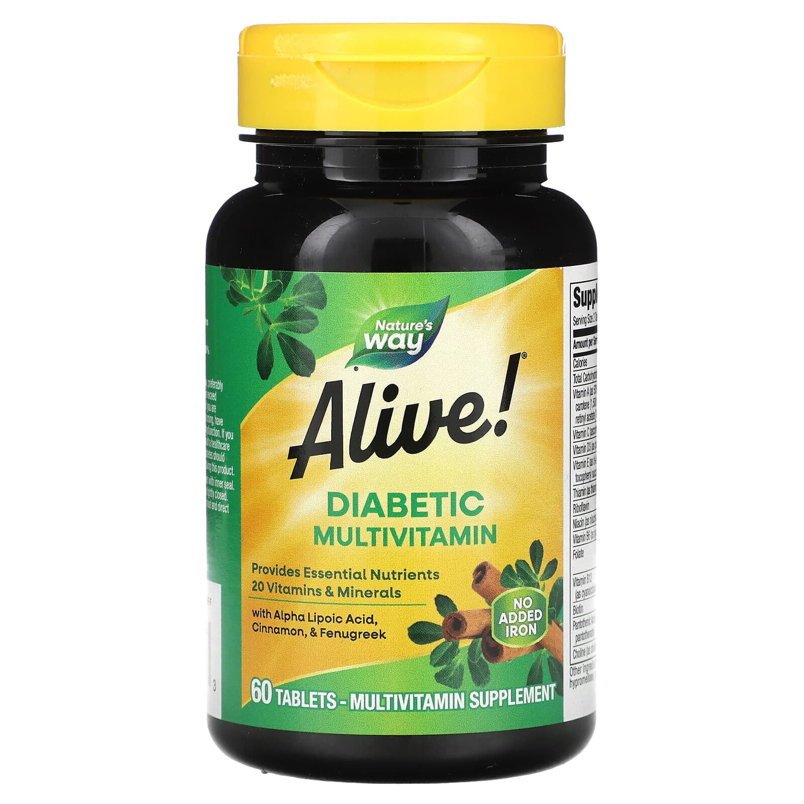 Alive! Diabetic Multivitamin, 60 Tablets