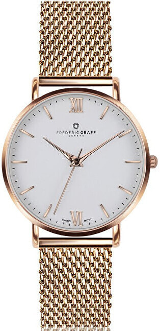 Мужские наручные часы с золотым браслетом Frederic Graff Rose Dent Blanche  FAG-3920