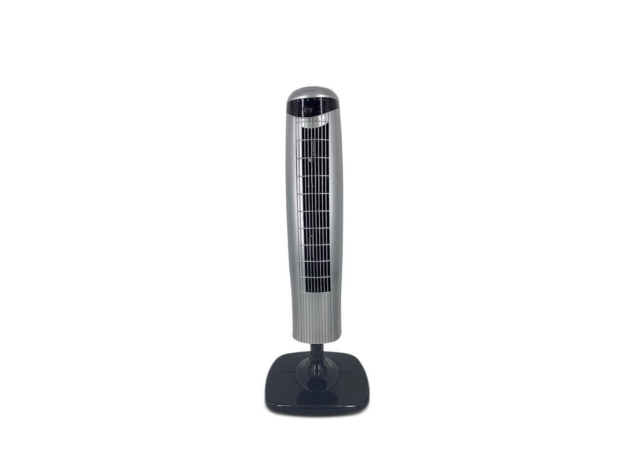 Optimus F-7414 35 Inch 3 Speed Pedestal Tower Fan with Remote Control and LED