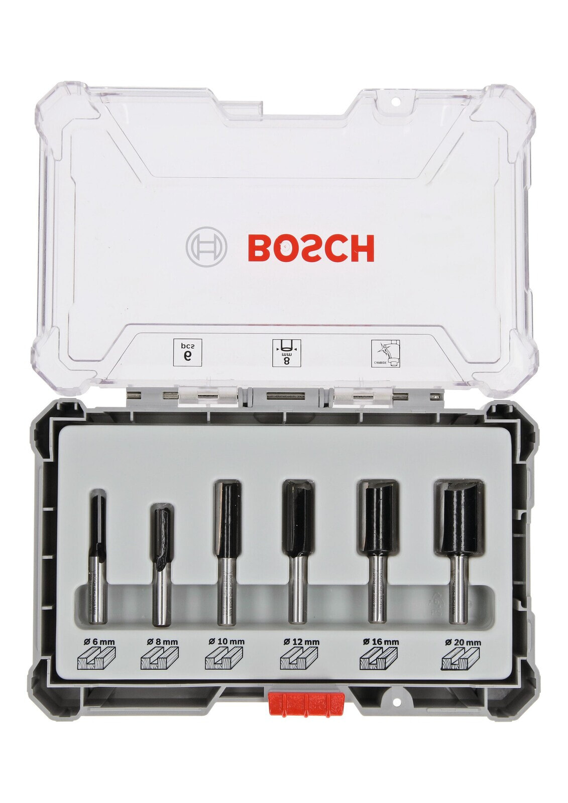 Bosch Nutfräser-Set 8mm Schaft 6-teilig 2607017466