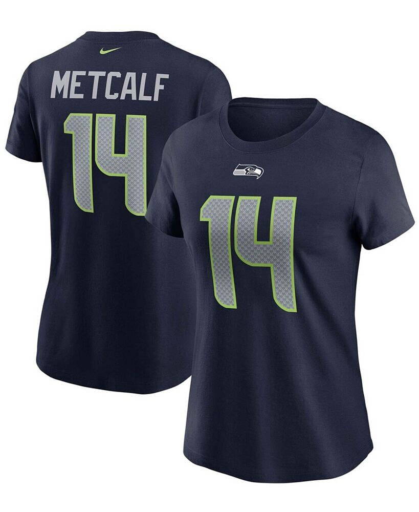 Nike women's DK Metcalf College Navy Seattle Seahawks Name Number T-shirt