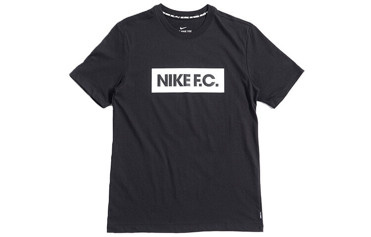 Nike F.C. 胸前字母印花足球短袖T恤 男款 黑色 / Футболка Nike CD0959-010