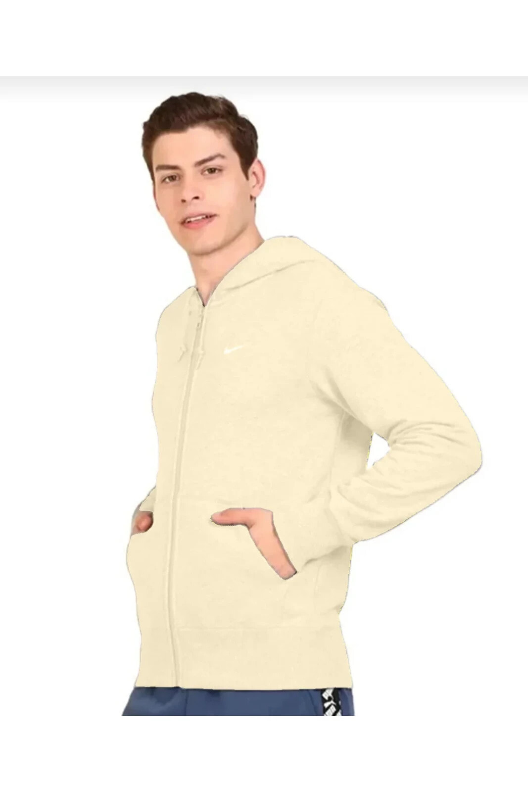 Sportswear Full Zip Club Beige Hoodie Jacket Erkek Sweatshirt CZ4147-113