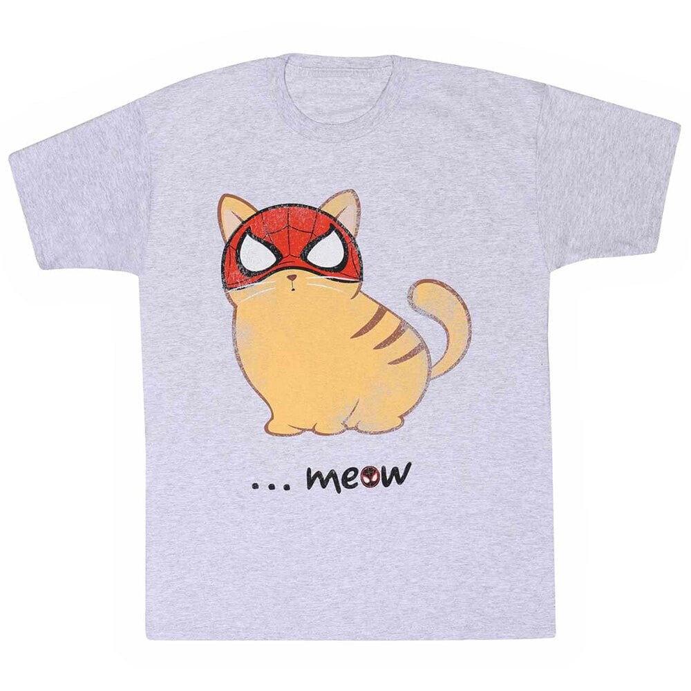 HEROES Official Marvel Spirderman Miles Morales Video Game Meow Short Sleeve T-Shirt