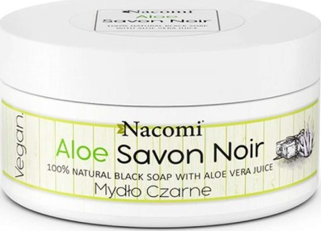 Nacomi Aloe Savon Noir Black Soap Натуральное черное мыло с алоэ вера для тела 125 г