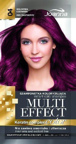 Оттеночное или камуфлирующее средство для волос Joanna Multi Effect Color Keratin Complex Szamponetka 04 Malinowa Czerwień 35 g