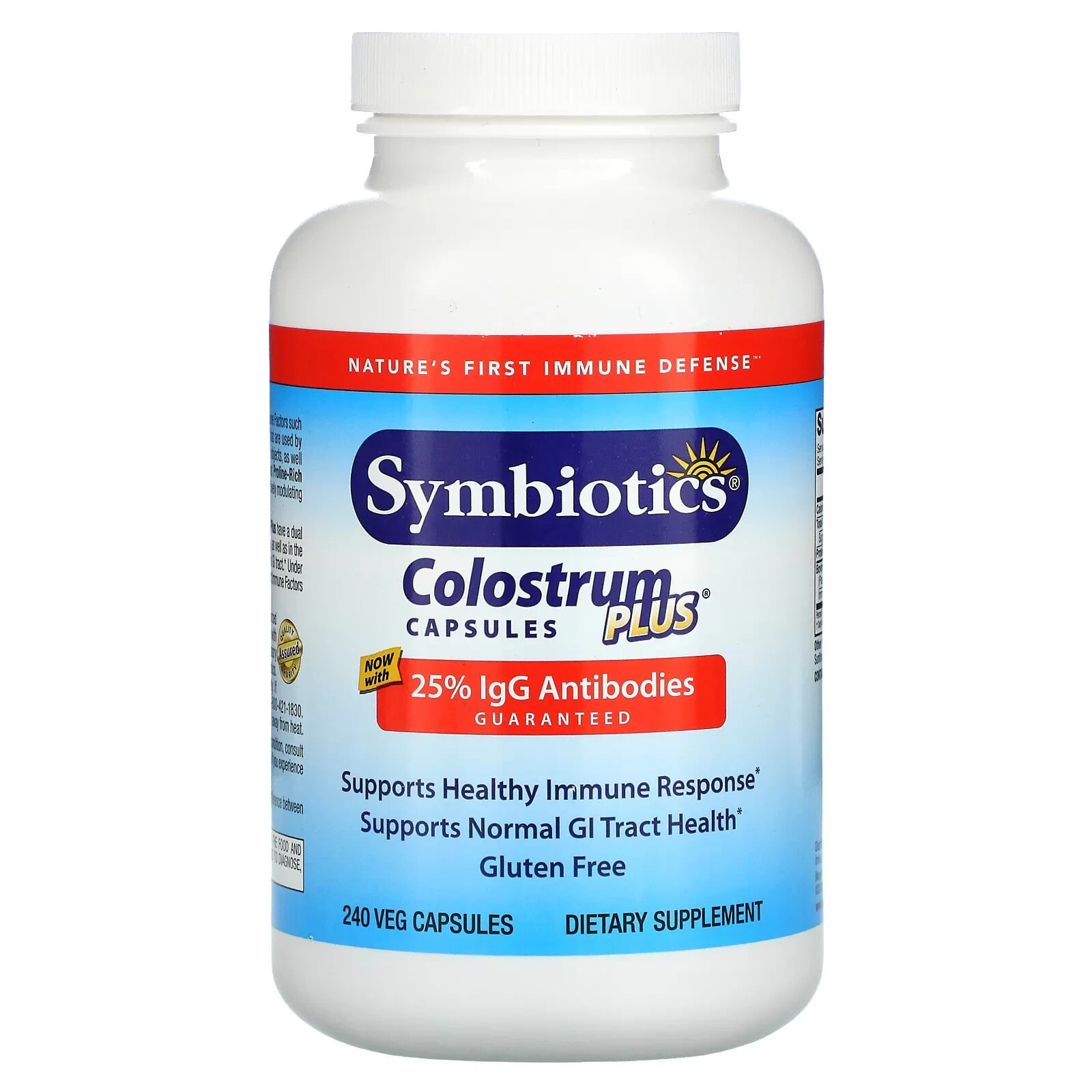 Symbiotics, Colostrum Plus, 120 вегетарианских капсул