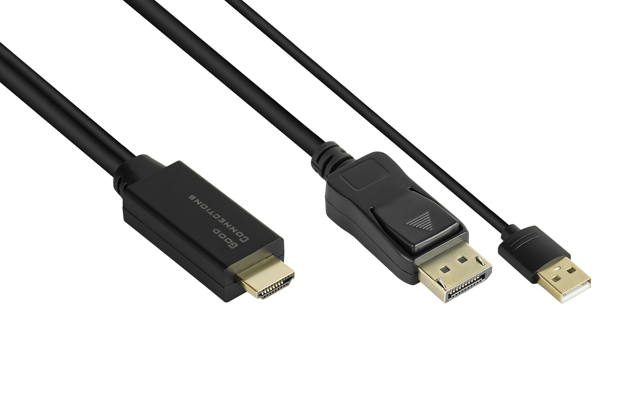 Good Connections HDMI-DP020 - 2 m - HDMI Type A (Standard) - DisplayPort - Male - Male - Straight