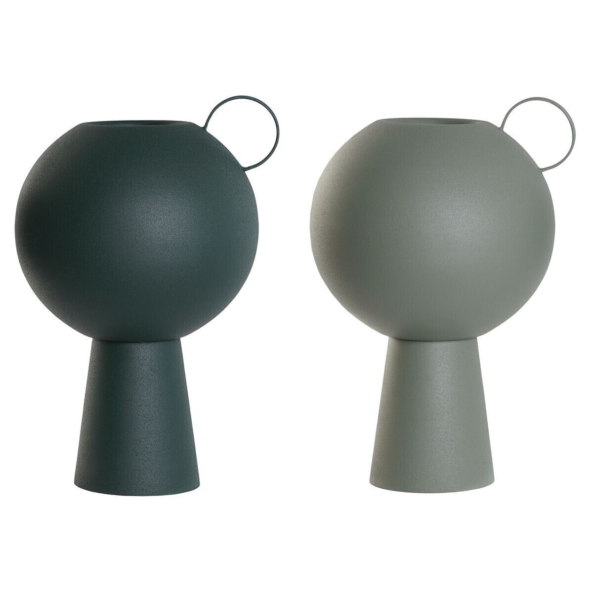 Vase Home ESPRIT Green Iron 26 x 23 x 37 cm (2 Units)