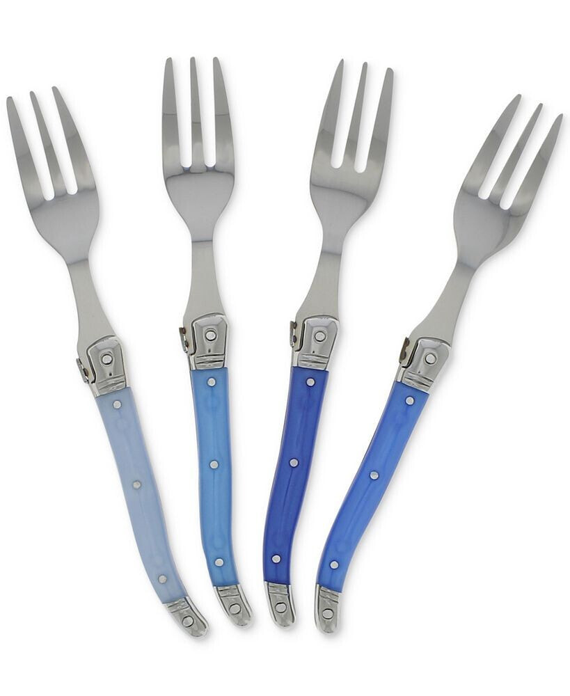 French Home laguiole Shades of Blue Cake Forks, Set of 4