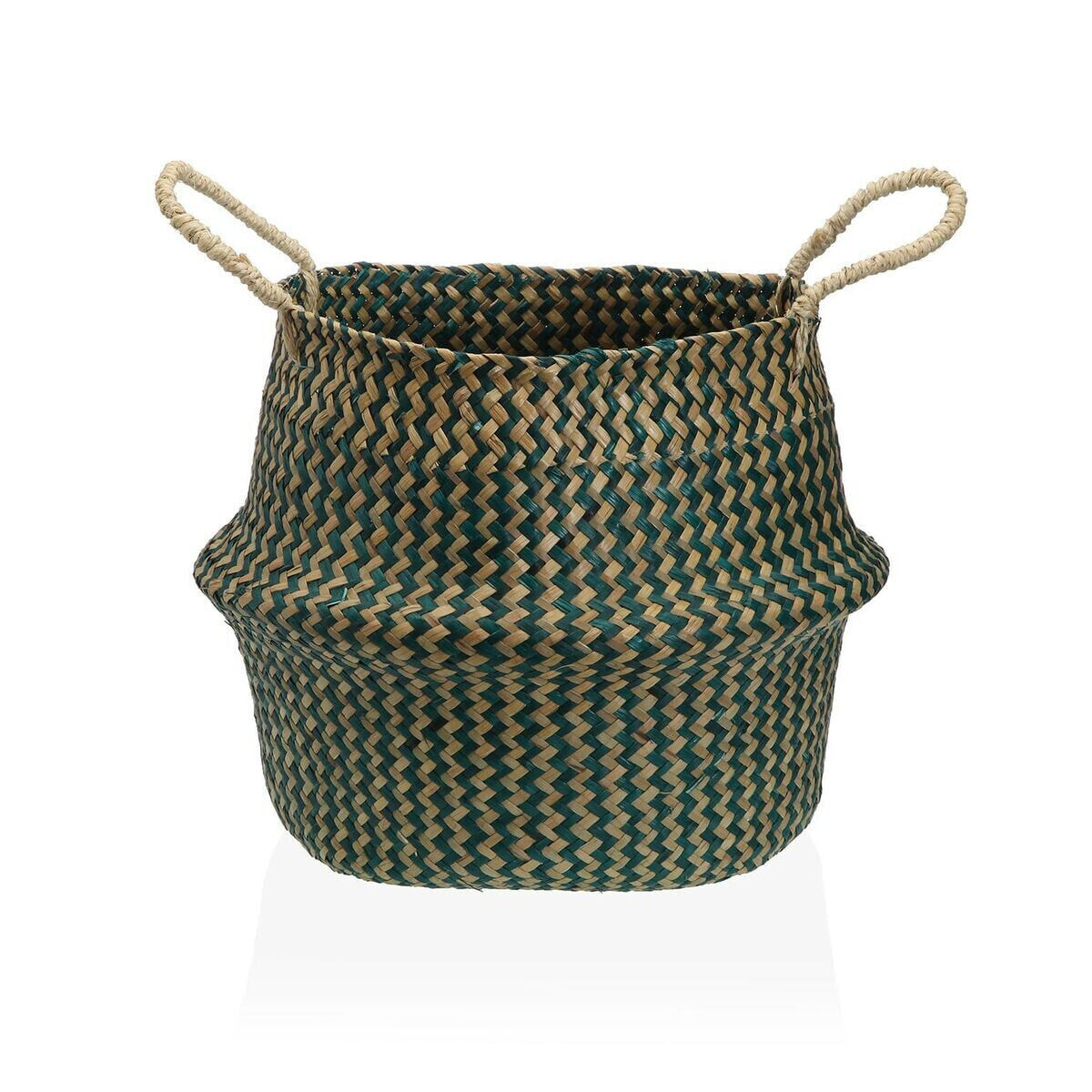 Decorative basket Versa Green Marine algae Ø 28 cm