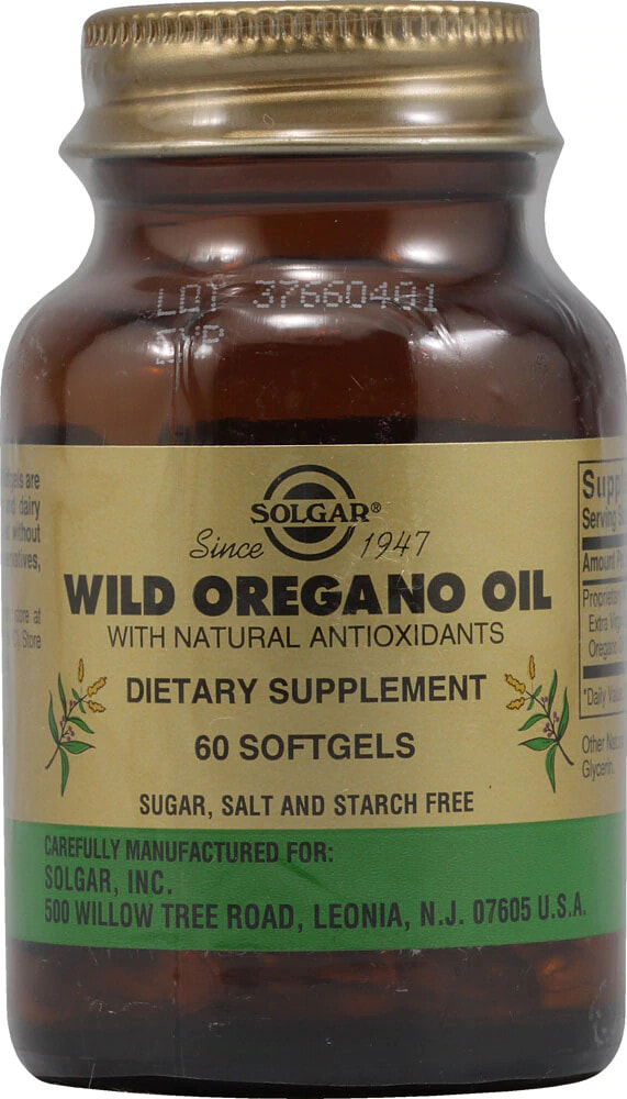 Solgar Wild Oregano Oil Масло дикого орегано 60 капсул