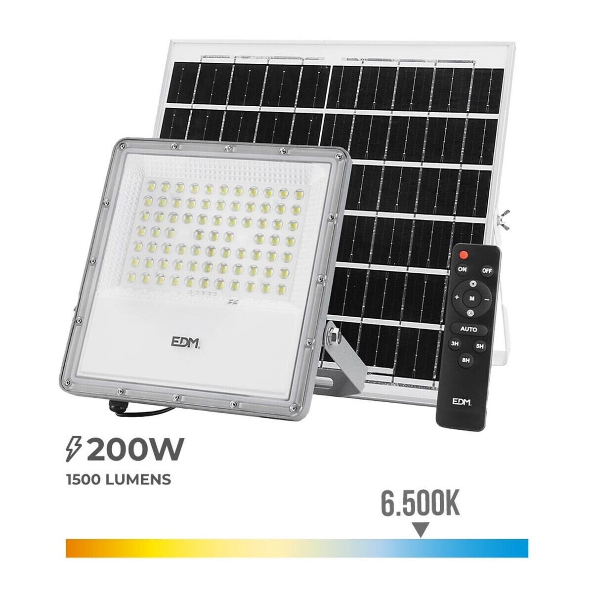 Floodlight/Projector Light EDM Remote control Photovoltaic solar panel 200 W 1500 Lm 35 x 35 cm 23,8 x 23,3 x 4,3 cm (6500 K)