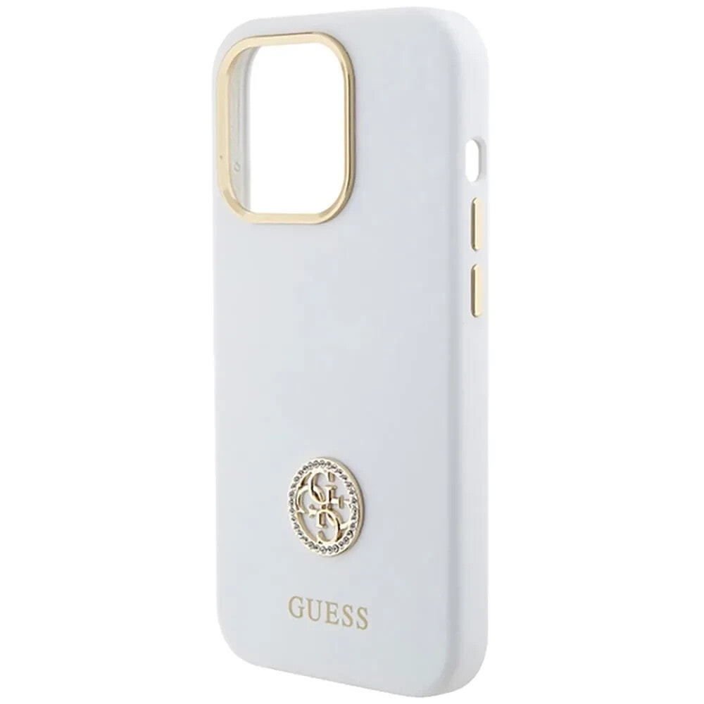 GUESS Guhcp15Xm4Dgph iPhone 15 Pro Max 6.7 Biały Silicone Strass 4G phone case