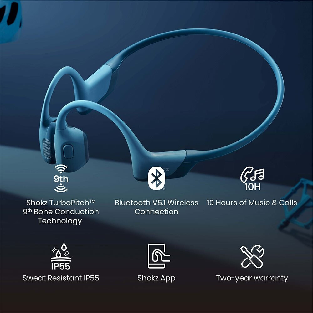 SHOKZ OpenComm2 Auriculares de conducción ósea de oído abierto, auriculares  inalámbricos Bluetooth para computadora con micrófono de cancelación de