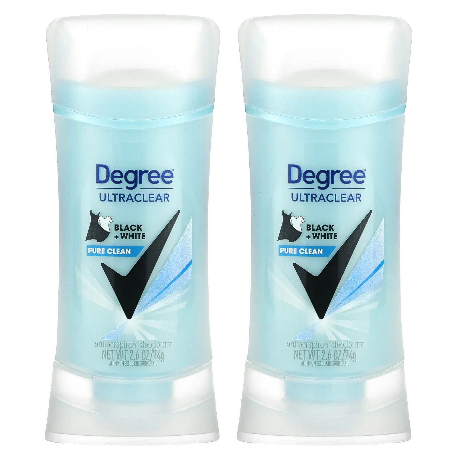 UltraClear, Black & White, Antiperspirant Deodorant, 2 Pack, 2.6 oz (74 g) Each