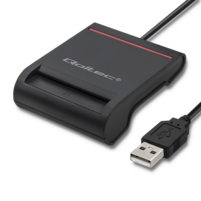 Qoltec 50642 устройство для чтения магнитных карт USB Черный